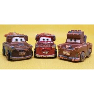 Disney/ Pixar/Mattel/Die-cast (Tow Mater) Mini- Me Loose Used Set Of Three......